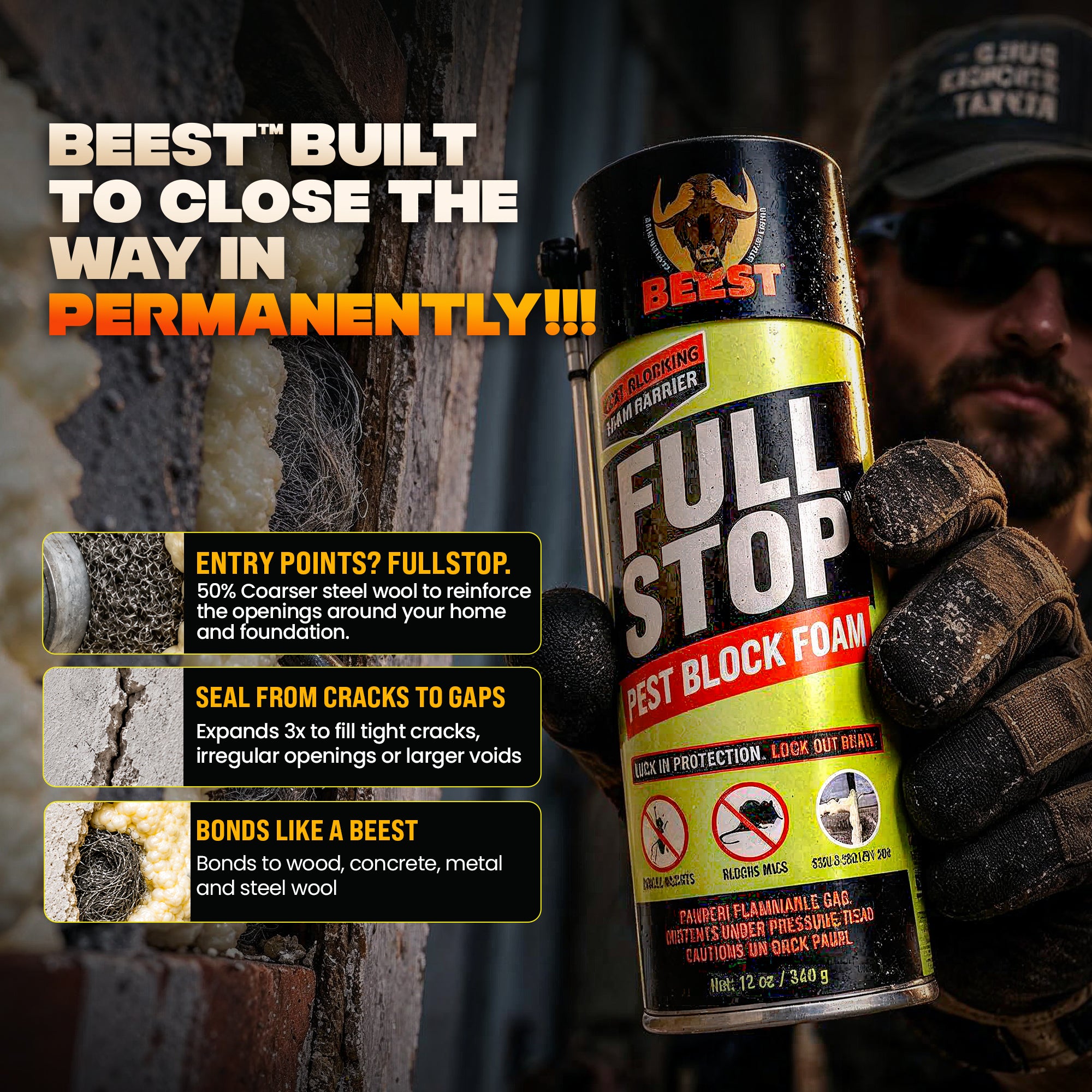 BEEST FullStop™ Pest Block Foam
