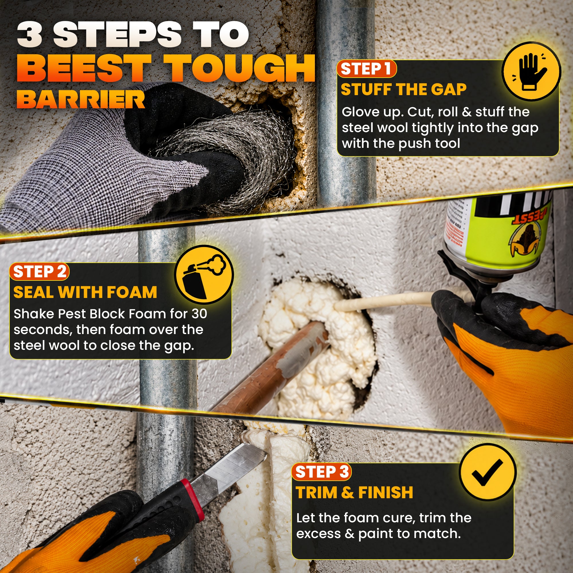 BEEST FullStop™ Pest Block Foam