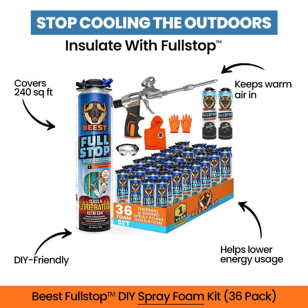 36 Pack - FullStop™ Spray Foam Insulation Kit.